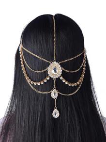 Phụ nữ Vòng cổ dây chuyền hai mặt sóng & tua rua sang trọng - Vàng - Xem 1