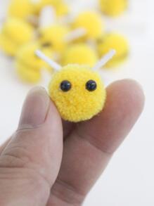 5入組動物設計羊毛戳材料套件 - 黃色 - 查看 3