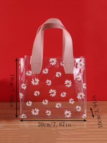 1pc/2pcs Clear PVC Daisy Bag Candy Box Wedding Party Favor Gift Bag Bridesmaid Handbag
