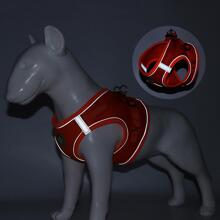 1 xe chở thú cưng thoáng khí phản quang màu đỏ và 1 dây xích - Đỏ - Xem 2