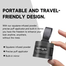 2 Pack Root Touch Up Powder, Cover Up Hair Color For Grays, Root Coverage For Women Men, Roots Concealer For Beard Line Eyebrow, Instantly Shadow Powder For Thinning Grey Hairline - Dark Grey - View 5