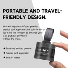 Instantly Hairline Powder For Women Men, Cover Up Hair Color For Grays, Root Coverage Concealer For Beard Line Eyebrow, Root Touch Up Powder For Thinning Grey Hairline - Dark Grey - View 6