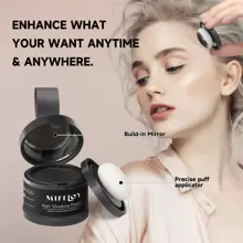 Instantly Hairline Powder For Women Men, Cover Up Hair Color For Grays, Root Coverage Concealer For Beard Line Eyebrow, Root Touch Up Powder For Thinning Grey Hairline - Dark Grey - View 2