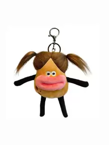 可爱 1 件卡通土豆毛绒玩具，礼物时尚创意柔软大嘴钥匙扣可爱娃娃吊坠背包，包包钱包饰品情人节情人汽车配件包饰学院哥特 Y2k