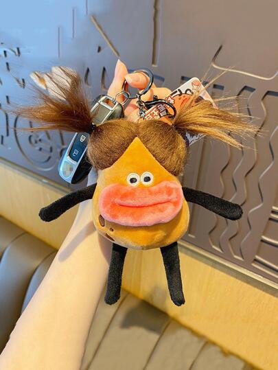 可爱 1 件卡通土豆毛绒玩具，礼物时尚创意柔软大嘴钥匙扣可爱娃娃吊坠背包，包包钱包饰品情人节情人汽车配件包饰学院哥特 Y2k