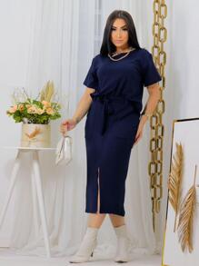 Women Two-piece Outfits - 黑色 - 查看 4