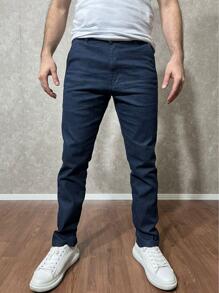 Men Jeans - 深色水洗藍 - 查看 3
