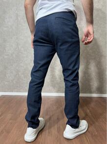 Men Jeans - 深色水洗藍 - 查看 2