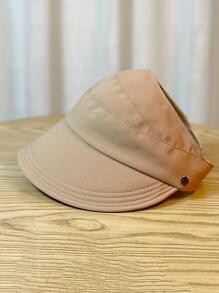 Nuevo estilo de mujer, cola de caballo, sombrero fino para el sol para pescar con cara y protección solar en verano - Caqui - Ver 6