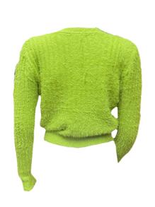 Women Knit Tops - màu xanh lá - Xem 3