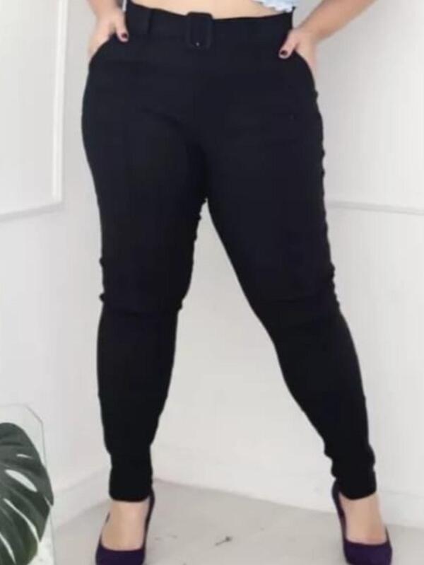 CALÇA SOCIAL FEMININA COM SINTO PLUS SIZE LINHA PREMIUM
