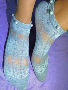 Paquete de 5 calcetines Para mujer Varios Colores Con Perlas - Multicolor - Ver 7