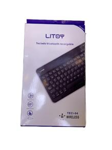 Bluetooth Keyboard, Tablet Phone, Mini Rechargeable Litoy - Preto - Visão 3
