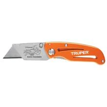 Cuchillo plegable de 6 pulgadas con Body de aluminio y acero inoxidable, Truper NV-6X 101101, Regreso a la escuela, utiles escolares - Naranja - Ver 1