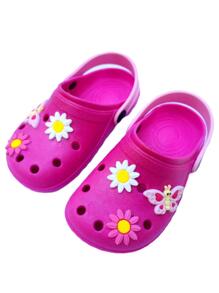 Sandália Babuche Infantil Menina Flor Chinelo promoção - Pink - Visão 3
