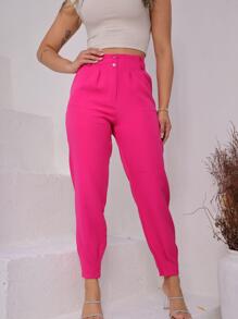 Women Pants - Hot Pink - View 1