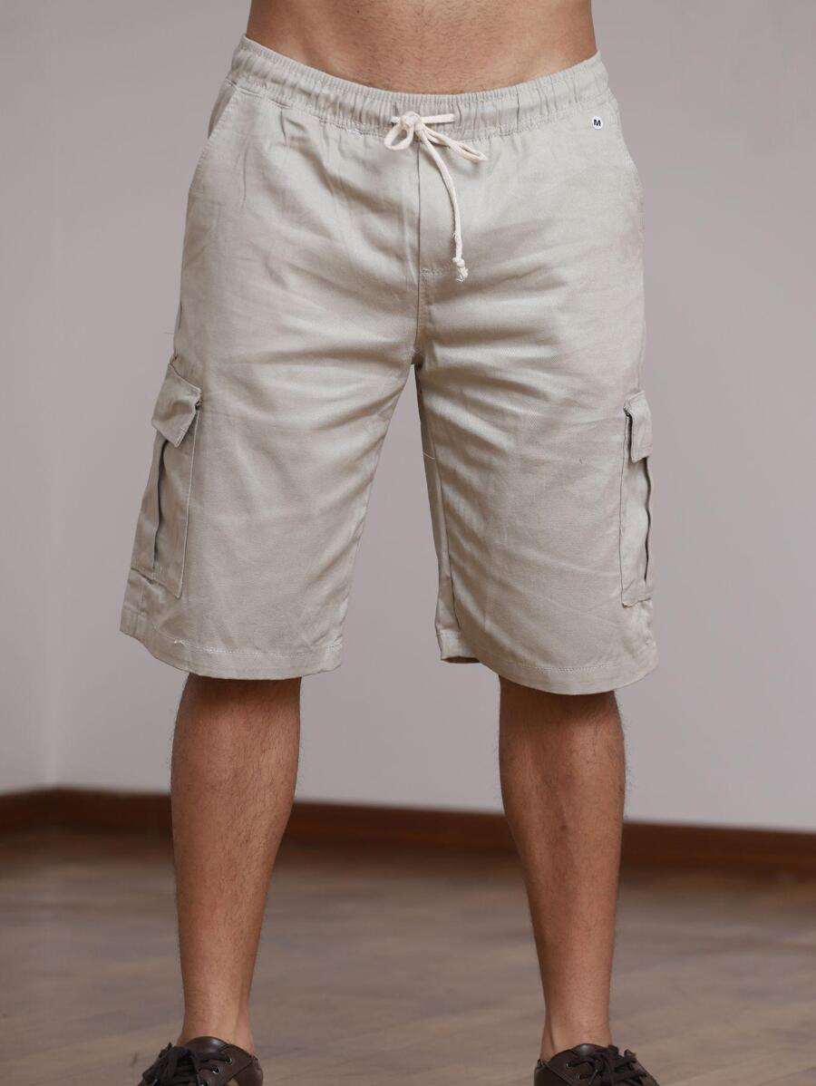 Men Shorts - 米色 - 查看 1