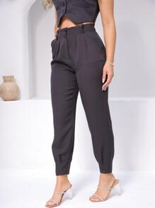 Women Pants - 黑色 - 查看 4