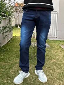 Men Jeans - Azul lavado medio - Ver 3