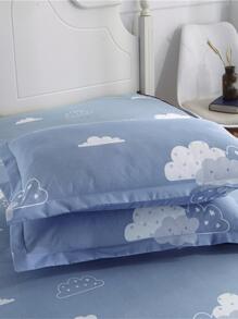 1pc Cloud Pattern Pillowcase Without Filler - Multicolor - View 1