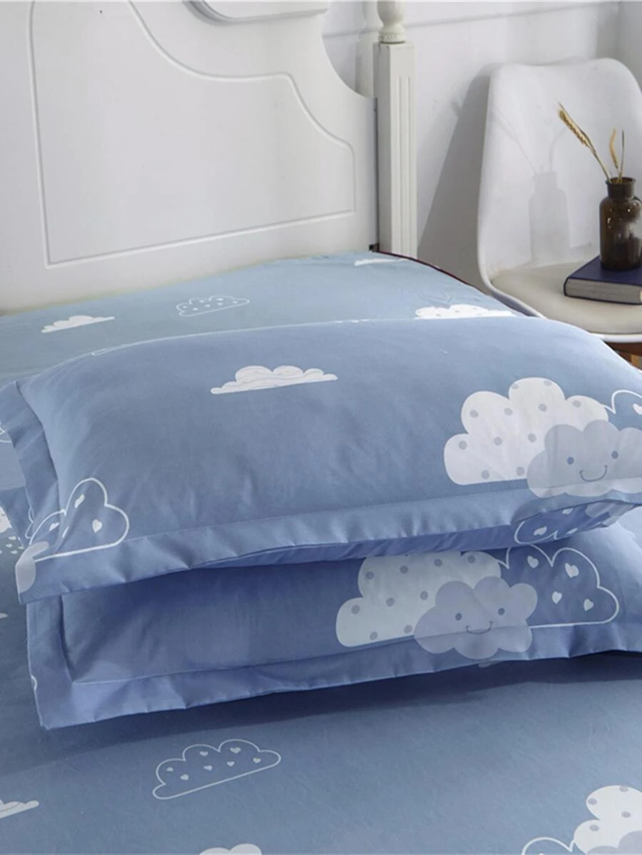 1pc Cloud Pattern Pillowcase Without Filler - Multicolor - View 1