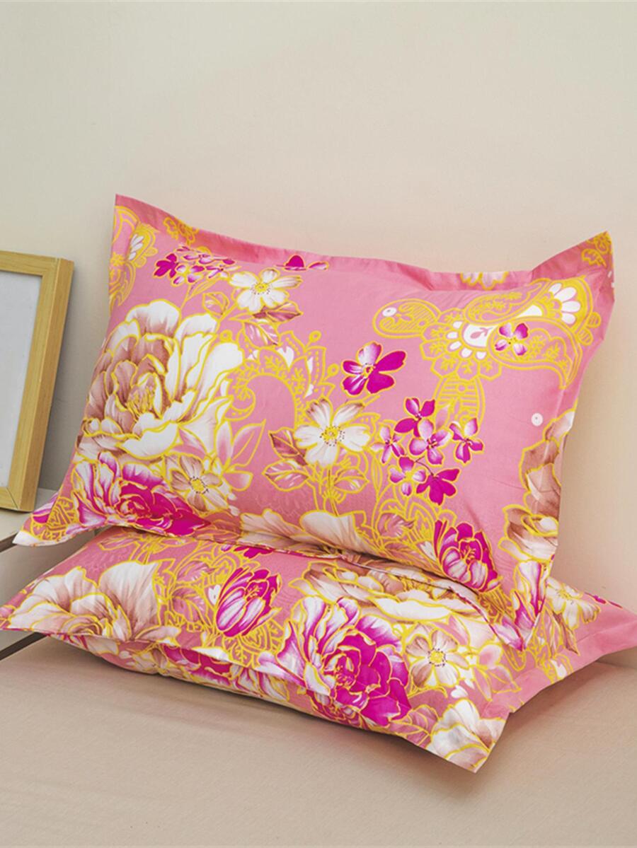 1 Vỏ gối họa tiết hoa không có chất độn - Nhiều màu - Xem 1