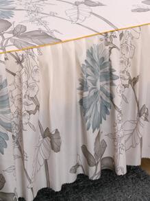 Cache-sommiers Imprimé design Double Couche En Dentelle Garni Épaissi En Flanelle