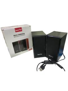 Bocinas Computadora Pc Laptop Alambricas Multimedia Stereo, Conector Usb Y Audio 3.5mm - Negro - Ver 3