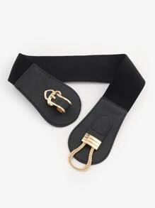 Symmetrical Buckle Belt - Black - View 2