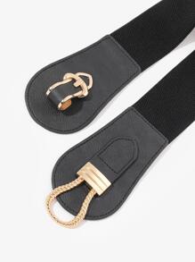 Symmetrical Buckle Belt - Black - View 3