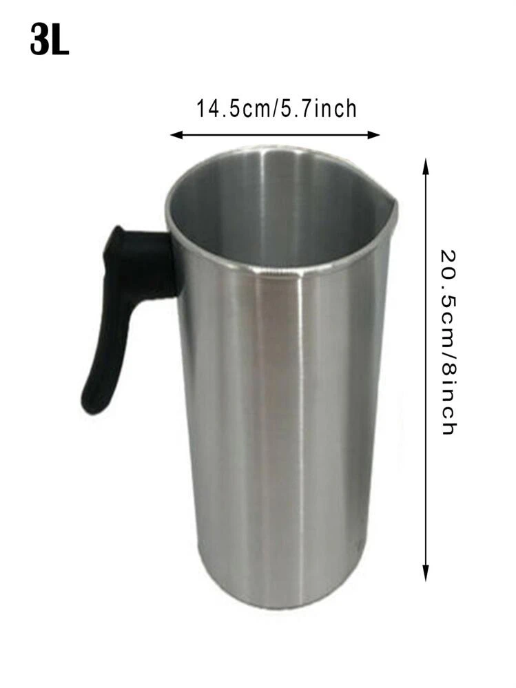 1/2 Pacotes de Panela para Despejar Vela, Panela de Fusão de Cera de 3L Com Bico Antigotejamento e Cabo Resistente ao Calor, Jarra de Fazer Vela de Alumínio Para Kits de Fazer Vela DIY - Prata - Visão 8