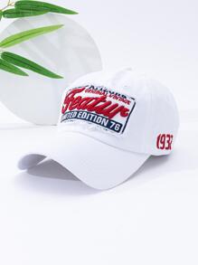 Men Letter Embroidered Baseball Cap Street - White - View 1