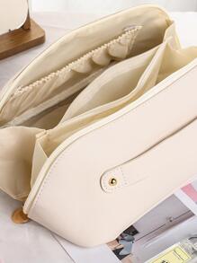 高级多层手持化妆收纳包，加厚洗漱包，轻便旅行枕形化妆包，化妆包，化妆收纳包，化妆包，化妆整理包，旅行，化妆袋，化妆包，包袋，梳妆配件，小型化妆包，化妆袋，化妆包，大容量，大号化妆包，圣诞礼物，收纳袋，旅行，女士礼物，女士收纳袋，手拿包/小手提包，化妆整理包，收纳袋，刷具收纳袋，迷你收纳袋，大容量收纳袋 - 米色 - 查看 3