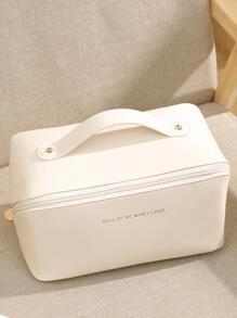 高级多层手持化妆收纳包，加厚洗漱包，轻便旅行枕形化妆包，化妆包，化妆收纳包，化妆包，化妆整理包，旅行，化妆袋，化妆包，包袋，梳妆配件，小型化妆包，化妆袋，化妆包，大容量，大号化妆包，圣诞礼物，收纳袋，旅行，女士礼物，女士收纳袋，手拿包/小手提包，化妆整理包，收纳袋，刷具收纳袋，迷你收纳袋，大容量收纳袋 - 米色 - 查看 2