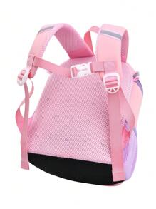 中等經典背包卡通兔子和字母圖案可愛 - 粉色 - 查看 2