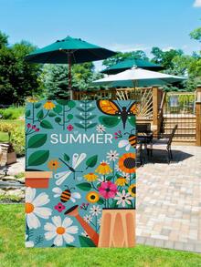 1入組花卉圖案和蝴蝶樣式旗