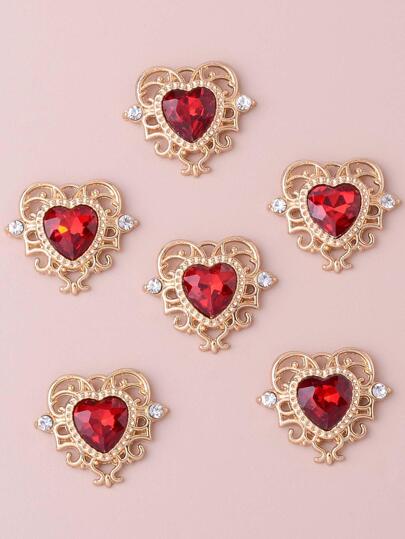 10pcs/set Heart Sew Rhinestone Beads Garment Sewing Accessories
