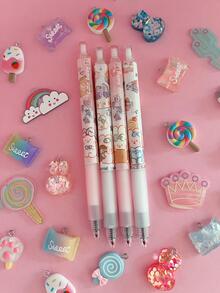 Kawaii Rabbit Pens 6 Units - Pink - View 2