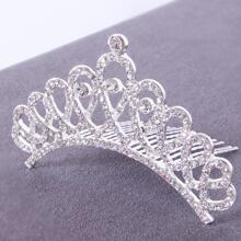 1PC Children's Crown Hair Comb, Head Accessories Princess Bride With Dress Wedding Dress Headdress