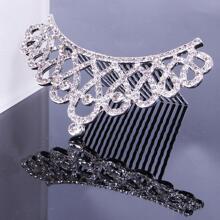 1PC Children's Crown Hair Comb, Head Accessories Princess Bride With Dress Wedding Dress Headdress