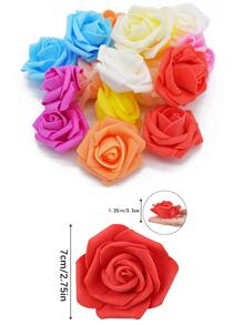 20 cái Nhiều màu Bọt Hoa hồng Hoa đầu Hoa hồng nhân tạo Bó hoa Thủ công Lễ cưới Nhà  Đồ trang trí Lễ hội Buổi tiệc Sổ lưu niệm - trắng - Xem 6