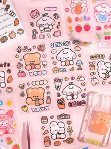 5入組隨機可愛卡通兒童貼紙 - 彩色 - 查看 4