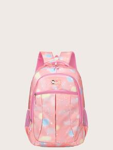 Chicas Mochila con patrón de galaxia - Rosa - Ver 1