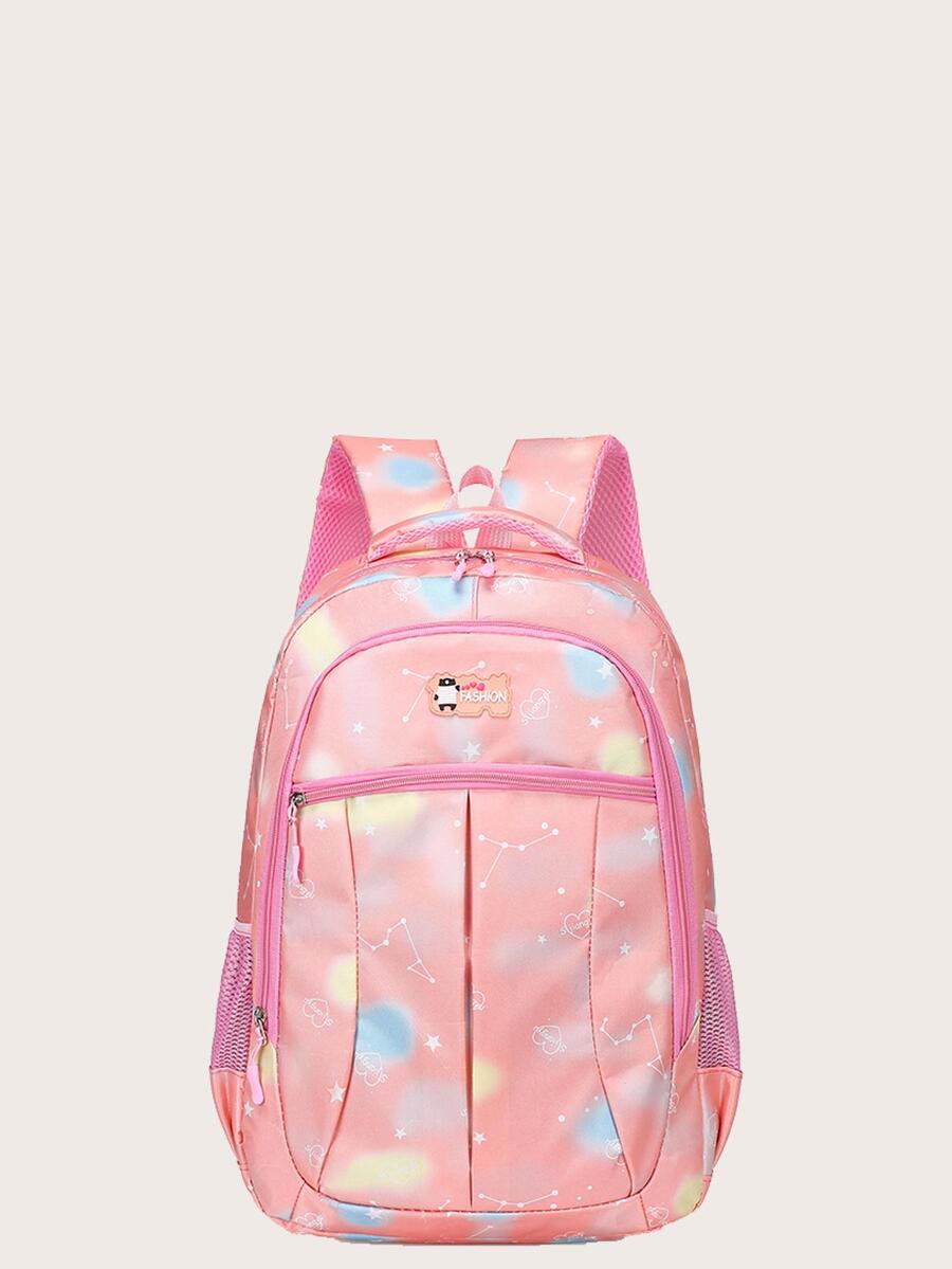 Chicas Mochila con patrón de galaxia - Rosa - Ver 1