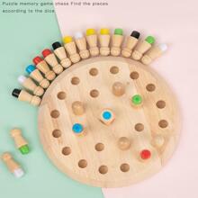 1套兒童木頭圓形拼圖 - 彩色 - 查看 4