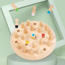 1套兒童木頭圓形拼圖 - 彩色 - 查看 2