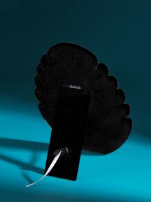 1入組黑色樹葉形狀首飾類展示支架適用於,腳鍊,項鍊,耳環 - 黑色 - 查看 5