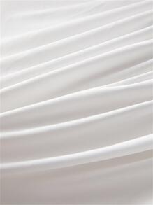 1pc Solid Color Stitching Simple Bed Mattress Protective Cover For Bedroom - Multicolor - View 6