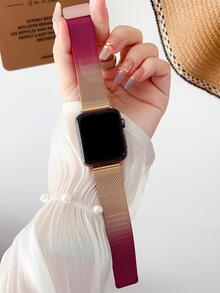 Ombre Stainless Steel Watchband Compatible With Apple Watch - Multicolor - View 1