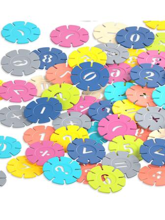 1入組兒童DIY木頭圓形拼圖